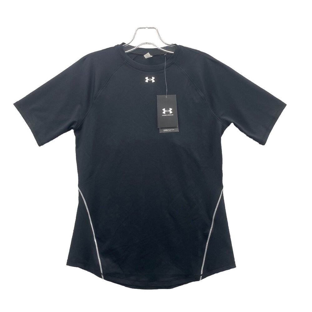 Under Armour T-Shirt Womens Small Black Fitted Performance Sportswear Athleisure